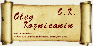 Oleg Kozničanin vizit kartica